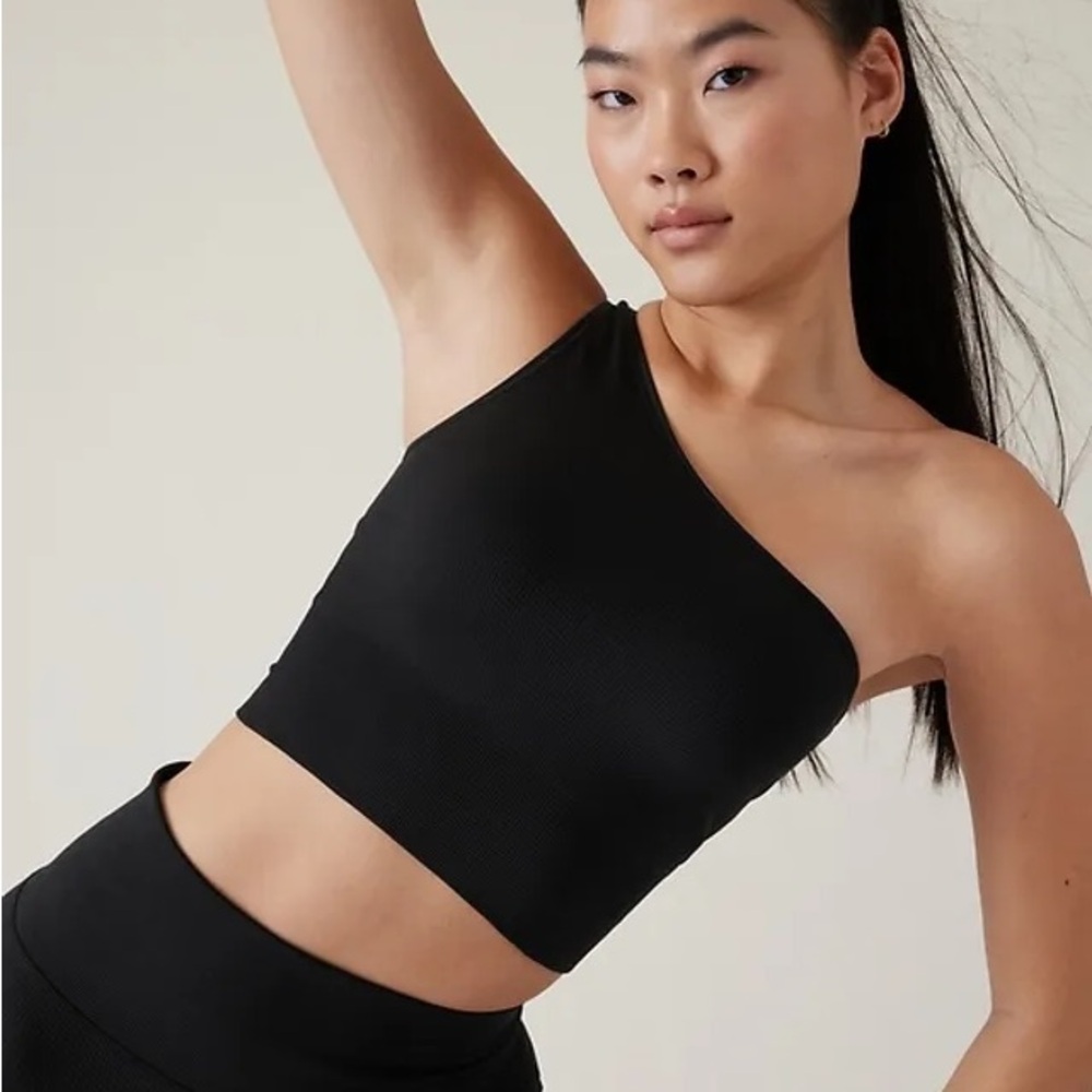 Athleta Aurora One Shoulder Ribbed Seamless Tank
